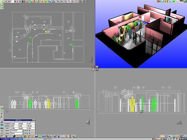 Computer modelling display